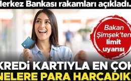 Son dakika… Bakan Şimşek’ten limit uyarısı… Merkez Bankası kritik verileri açıkladı! İşte kredi kartıyla en çok harcama yapılan sektörler