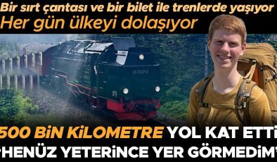Trenlerde yaşayan genç şimdiye kadar 500 bin kilometre yok kat etti… ‘Yürüyüş için Alplere, şehrin koşuşturması için Berlin’e gidiyorum’
