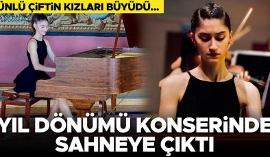 Ünlü çiftin kızları büyüdü… Yıl dönümü konserinde sahneye çıktı!