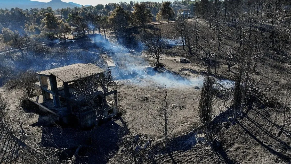 Yunanistan’daki yangında 146 ev kullanılamaz hale geldi